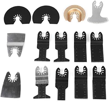 Yihexuankeji осцилирачки мулти -алатки, 14 парчиња осцилирачки мултифункционално сечење алатка за прецизност на сечилото на сечилото