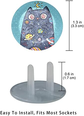 Електричен излез опфаќа 12 пакувања, пластични приклучоци Опфаќа безбедносни капаци за заштитник на штекерот - галаксија за простор за мачки