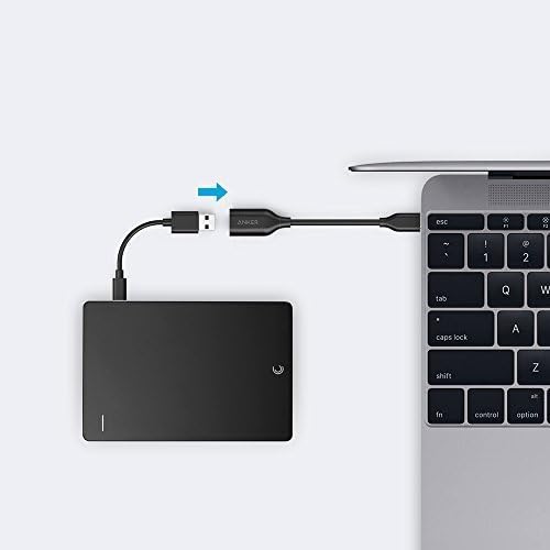 Anker USB-C до USB 3.1 адаптер, USB-C машки до USB-A женка, користи USB OTG технологија, компатибилна со Samsung Galaxy Note