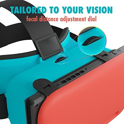 Орз -слушалки за VR дизајнирани за Nintendo Switch & Switch OLED конзола со прилагодлива леќа за искуство со игри со виртуелна реалност и за Labo VR - POP во боја - издание во боксот за п
