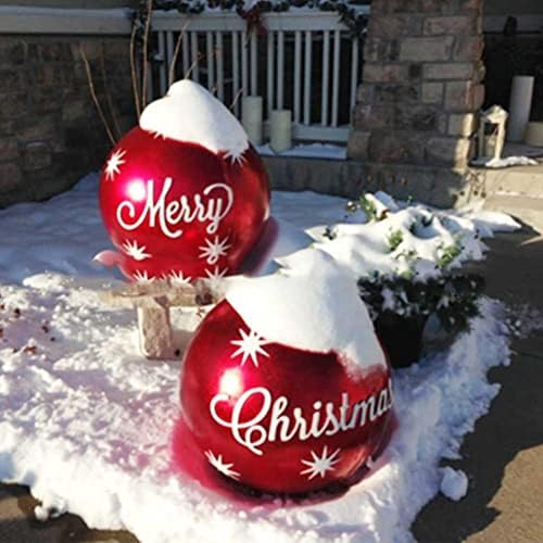 Божиќна топка Лалео, 60 см гигантски Божиќни украси, Божиќни украси за одмор за одмор на отворено затворен двор Арт Гарден Дома внатрешен