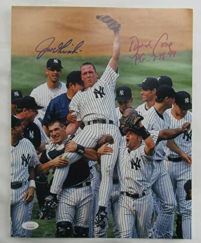 Дејвид Коне oeо Girирарди потпиша автоматски автограм 11x14 Совршена игра со фотографија w/insc js - автограмирани фотографии од MLB