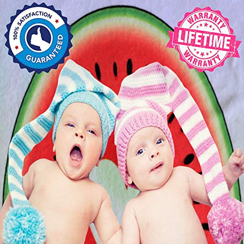Bestbuddies бебешки ќебе за близнаци | Супер меко големо ќебе | Уникатен дизајн | За момчиња, девојчиња, Унисекс | Тракер за возраст