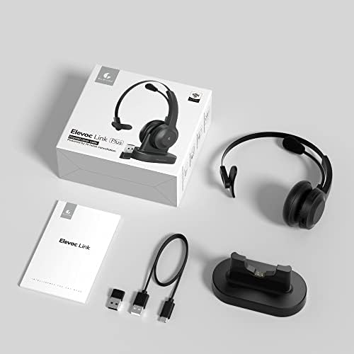 Слушалка со Bluetooth Bluetooth со AI бучава Откажување микрофон и USB Dongle безжични слушалки за компјутерски мобилни телефони на