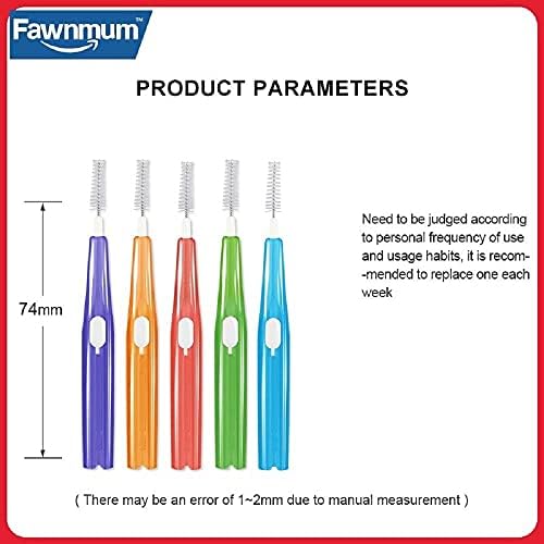Fawnmum Интердементална четка за четки за заби чисти четки за заби