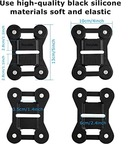 Boblov x4 Magnet Mount Mount Caperet, клипови со две парчиња за сите камери и монтирања на брендот, силни магнети за прицврстување, без фотоапарати