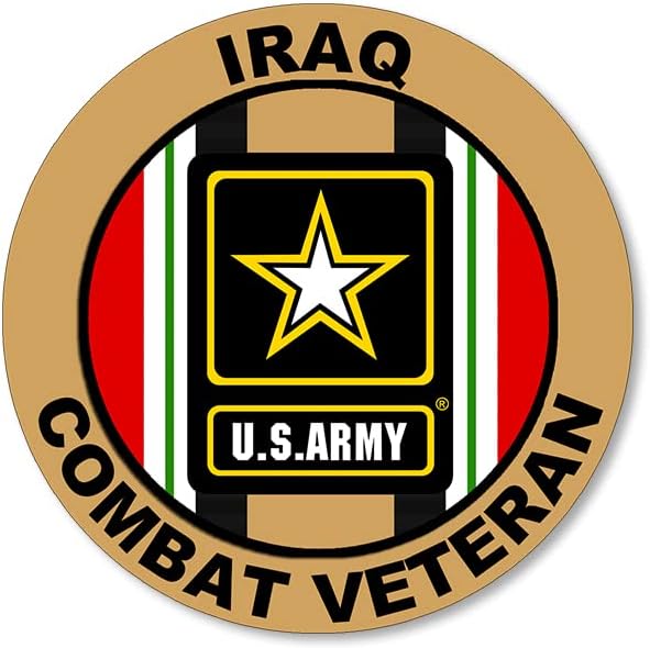 Налепница за ветерани во Ирак воена, служена во операција ирачка слобода лента, воен ветеран винил за автомобили, камиони, ладилници, лаптопи