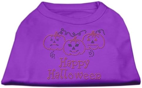 Среќна Ноќта на вештерките Rhinestone Dog Chirts Purple XL