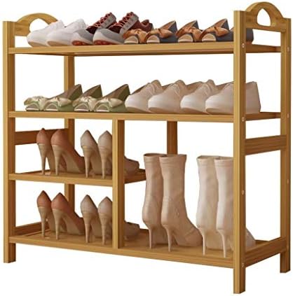 КСИЕЏИЈА ЦВЈ-Решетка За Чевли 4 Нивоа - Чевли Од Бамбус - Чизми За Решетки - Подобрено Складирање За Потпетици, Складирање, Решетка За