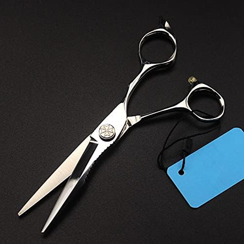 Ножици за сечење коса, 6 инчи јапонија 440с челична рачка за цвеќе ножици за фризерски салон за сечење ножици за Разредување на