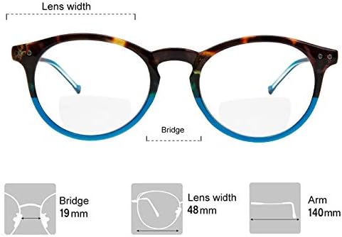 Јого Визија Бифокални Очила За Читање 2 Пакувајте Пластична Клучалка Пролетни Рамки За Шарки Бифокални Читатели За Мажи И Жени