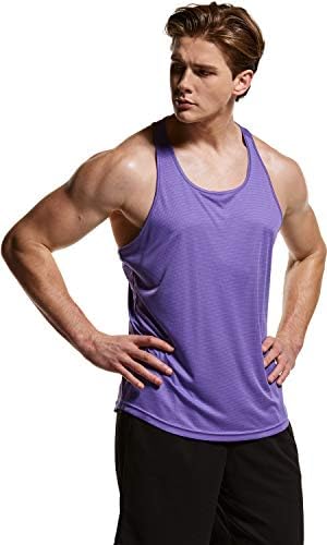 TSLA 3 пакуваат машки суви вклопувања во резервоарот за вежбање на мускулите, атлетски теренски резервоар за теретана, кошули за боди-билдинг