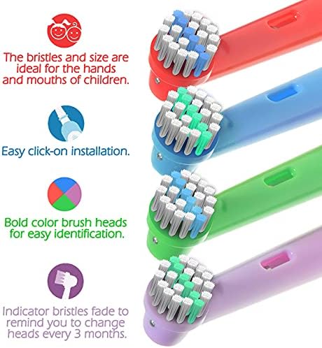 Замена на четка за заби глави за орална B Braun електрична четка за заби- 8 pk на деца шарени четки глави компатибилни со орални меки