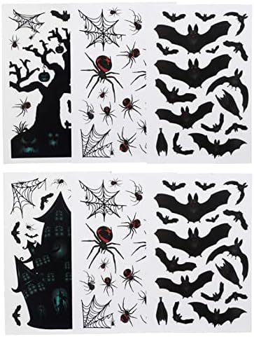 Налепници за лилјаци со нолити 48 парчиња црна отстранлива дома декоративна позадина тематска за пајак Ноќта на вештерките забава