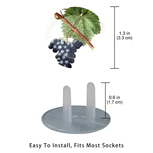 Обвивки на приклучокот за излез 24 пакувања, заштитник на приклучок за грозје, пластични приклучоци со 2-погрозени за електрична енергија,