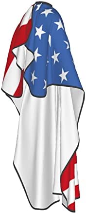 Американско Знаме Унисекс Салон За Сечење Коса Наметка Крпа Бербер Фризерска Обвивка Фризура Престилка Крпа Додаток За Стилизирање
