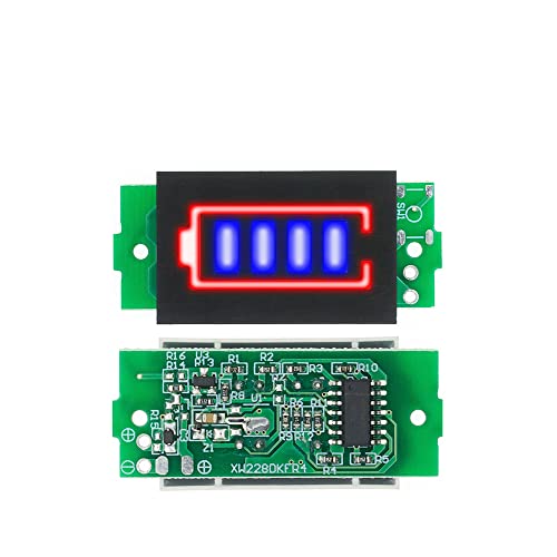1 парчиња 3.7 V Индикатор За Капацитет На Литиумска Батерија Модул, 2S 8.4 V Сино