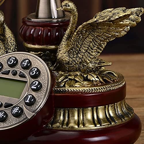 Европски Стил Гроздобер Антички Телефон, Антички Ротирачки Телефон За Бирање Ретро Фиксни Телефони За Декорација На Канцеларијата