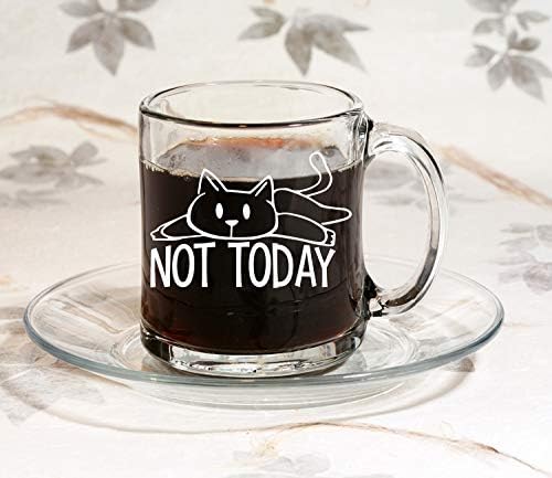 Аут модата не денес - смешно чаша за кафе со мачки кафе 13oz - одличен нов подарок за loversубители на мачки, мама, тато, соработник, шеф,