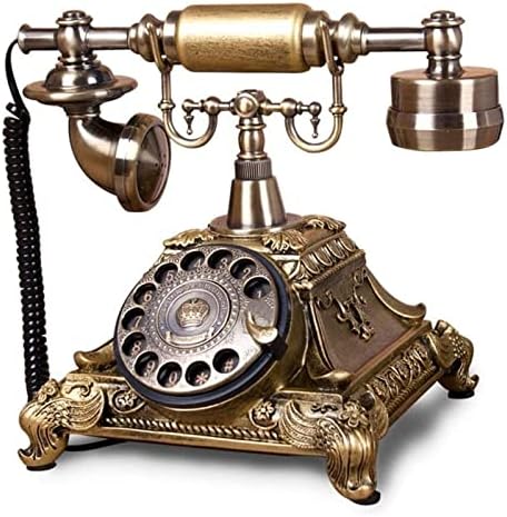 Fandline телефонски телефонски телефонски бирање антички телефонски смола + метална телефонска фиксна телефонска фиксна/телефонска телефонска