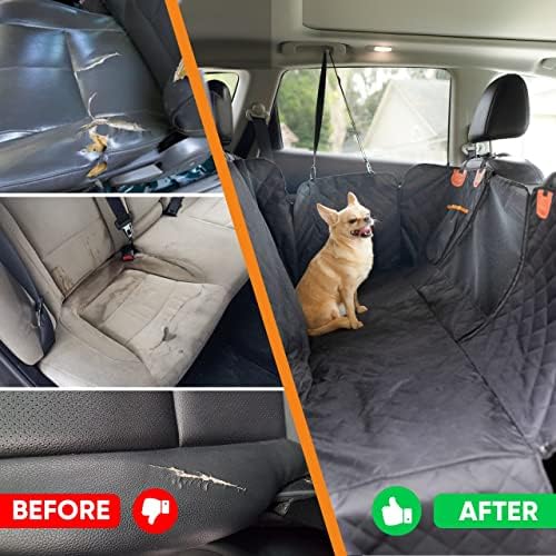 Покрив на седиштето на кучиња за задно седиште | Водоотпорна гребнатина доказ за задното седиште за кучињата | Покрив за автомобили со миленичиња