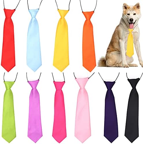Петани Големи Вратоврски За Кучиња, 10 парчиња Вратоврски За Кучиња За Големи Кучиња Еднобојна Вратоврска За Кучиња Прилагодлива Јака