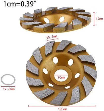 Xucus 4 дијамантски сегмент мелење мелница за мелница за мелница за мелење на бетонски камен, мелење диск N1HF