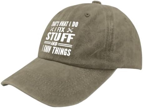 Тоа е она што го правам јас поправам работи и знам работи тато капа за бејзбол капа за жени графички измиени тексас прилагодливи капи