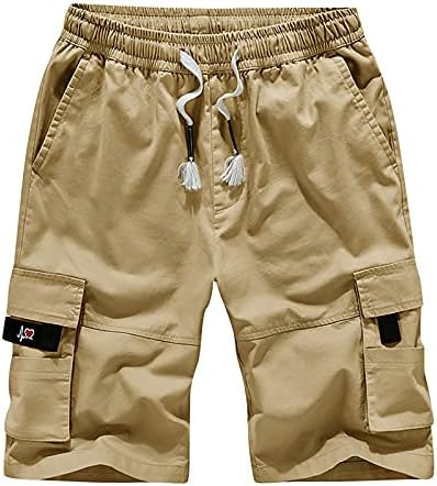 Атлетски шорцеви машки машки модни џебни панталони памук памук со пет точки со комбинезони