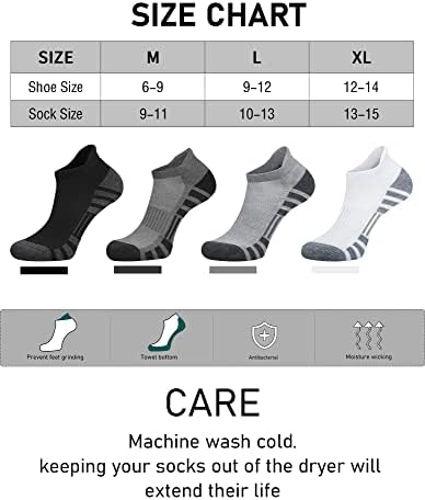 Airacker Глуждот Атлетски Трчање Чорапи Амортизирани Дише Ниско Намалување На Спортски Јазичиња Чорапи За Мажи И Жени