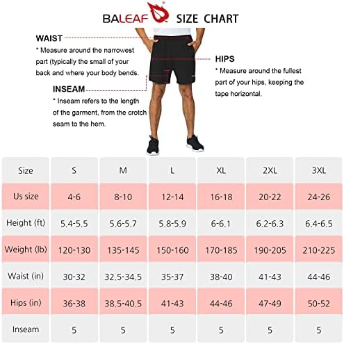 Baleaf машки 5 “кои трчаат атлетски шорцеви тренингот лесен џеб за патент