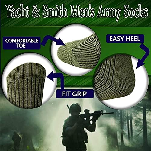 Јахта &засилувач; Смит Машки Армиски Чорапи, Воена Одделение Чорапи Големина 10-13