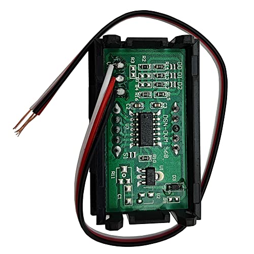 Дигитален напон на Haldzemo 0,56 Дигитален напон со три жица LED волтметарски мерач на панел DC 4.5-30V мерач на напон со пластична