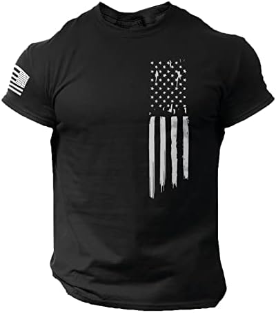 Dudubaby 4 -ти јули кошули Менс мускул Американско знаме облека Графички салата за вежбање 1776 кошула