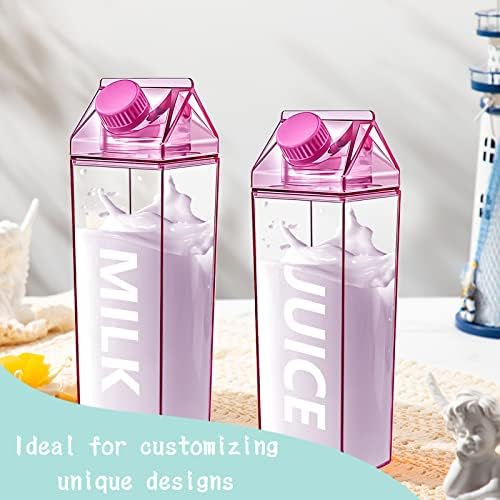 Foaincore 20 парчиња 17 мл чисти млеко картонски шишиња со вода Масовно пластично квадратни шишиња со млеко, преносно еднократно млеко кутија,