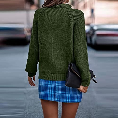 Женски џемпери пулвер есен/зимска мода цврста боја со долг ракав џемпер со брановиден врат преголем