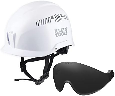 Клајн Алатки 60149 Безбедносен шлем, вентилатор, каиш од брадата, тестирана на тешки стандарди за безбедност на индустриска тврда капа,
