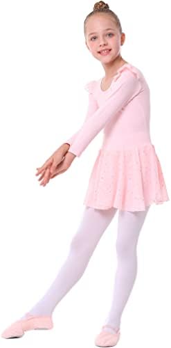 Мднмд Балет Трико Со Здолниште Мали Девојки Танц Балерина Облека Фустани Краток Ракав