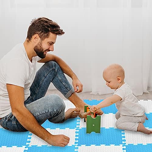 Мека ева пена плејмат за бебиња, мали деца меѓусебно блокирање на дополнителна густа 0,4 '' постепена под подот за ползи, играње и активност