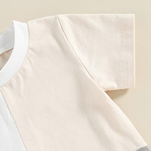 Лето 2 парчиња облека постави новороденче дете за летно облекување лето-облека крпеница кратки ракави врвови маица и шорцеви