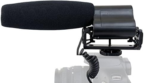 Дигитален микрофон со пушка од NC со ветробрана и мртва мачка маф за Nikon D7500