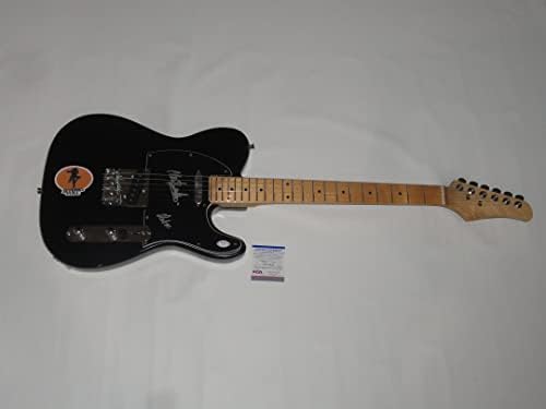 Мартин Баре Клив Бункер потпиша црна електрична гитара PSA COA