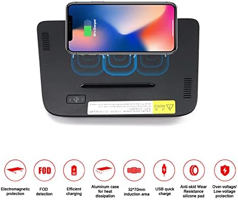 Безжичен полнач за Kia Sportage R 2017-2018, Центарот за брзо полнење на телефон за паметни телефони со андроид на iPhone