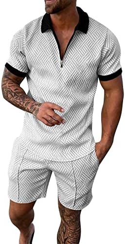 2023 година Нови машки кошули и шорцеви поставија летни облеки Обичен костум за кратки ракави за мажи 2 парчиња шорцеви мажи џемпери