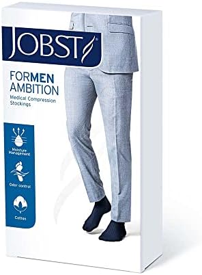 Чорапи за компресија на амбиција на Jobобст Формен, 20-30 mmHg, високо колено, затворено пети