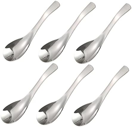 Лажици од сребро за сребрени производи од 6 парчиња, сет од не'рѓосувачки челик не'рѓосувачки челик лажица пустинска лажица лажица