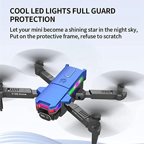 Quadcopter на Hiccval Mini далечински управувач - Дрон со преклопна воздушна фотографија со Daul 4K HD FPV камера - играчки со беспилотни
