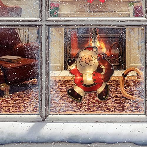 Галпада украси Клаус украси прозорци декори Божиќ треперење Божиќ Снежен човек декор дома изложба продавница за одмор ноќно декорација