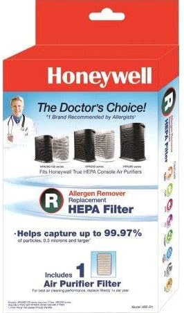 Филтер за прочистување на воздухот Honeywell Hepa R, 3-Pack за HPA 100/200/300 и 5000 серии и филтер за прочистување на воздухот HEPA R,