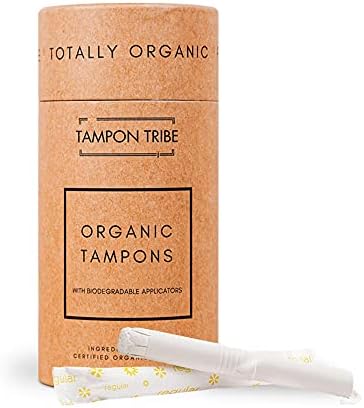 Племе Тампон - Органски памук, нетоксичен несечен природен, без хемиски, органски тампони 14 Супер - пакет од 4